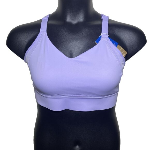 Brooks 30A/B Run Drive Interlace Violet Dash Sports Bra Compression Woven Wickin - Picture 1 of 10
